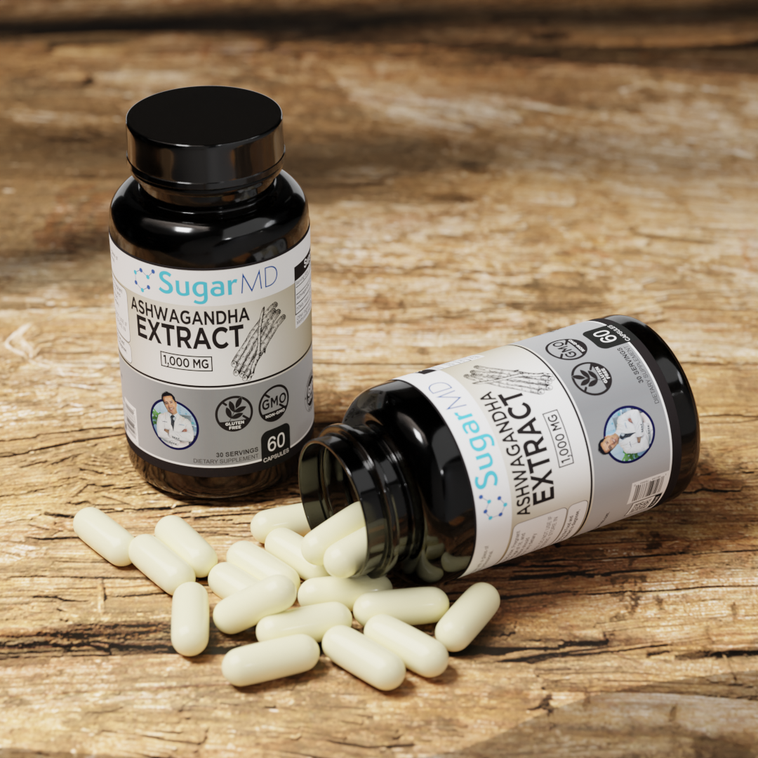 SugarMD Ashwagandha Extract 1000 MG – 60 Capsules