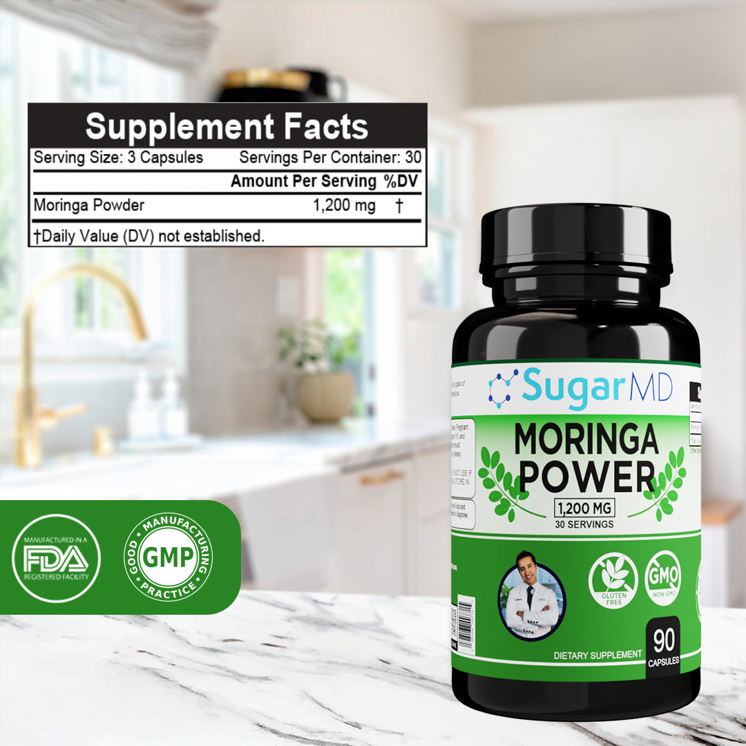 SugarMD Moringa Power 1200 MG - 90 Capsules