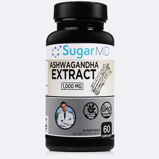 SugarMD Ashwagandha Extract 1000 MG – 60 Capsules