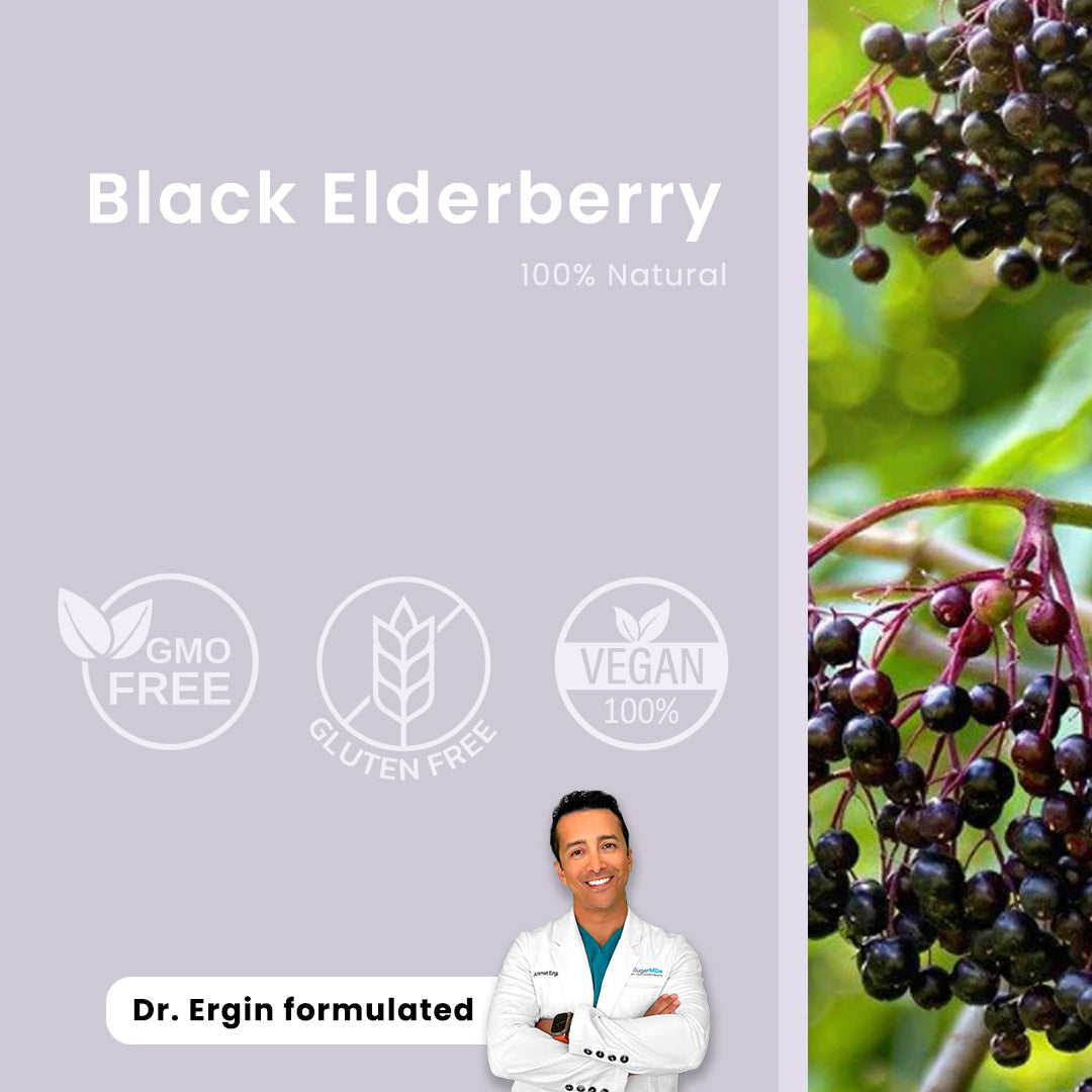 SugarMD Black ElderBerry 800mg - 60 Capsules