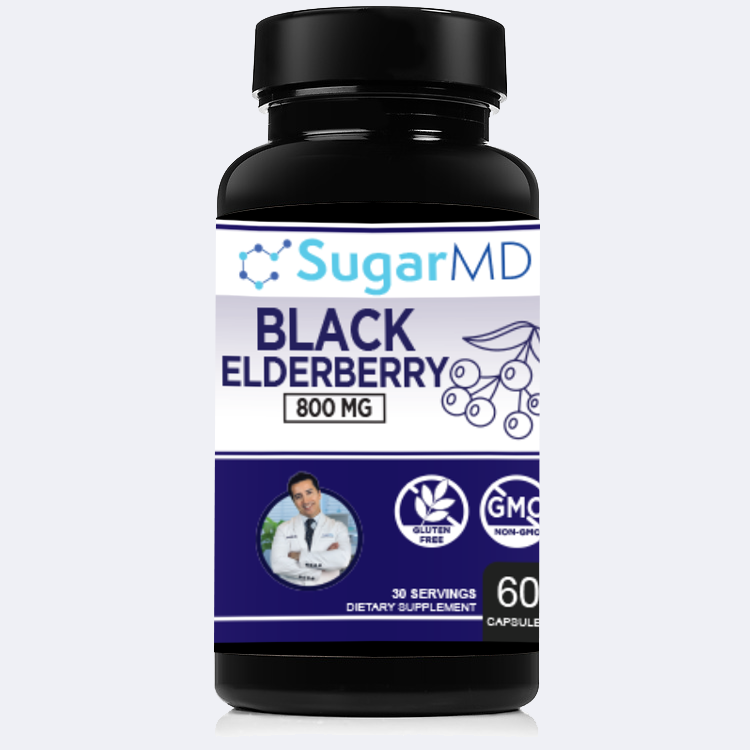 SugarMD Black ElderBerry 800mg - 60 Capsules