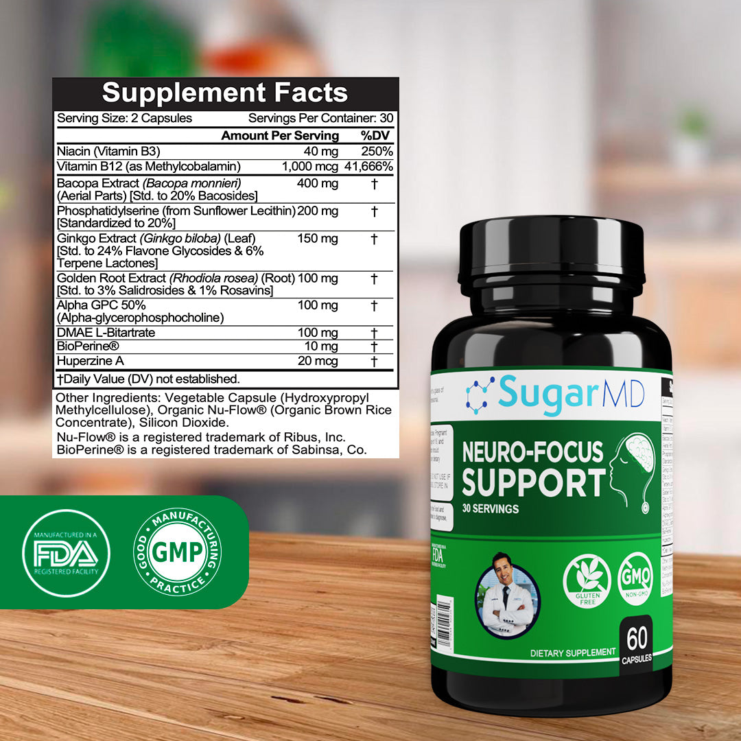 SugarMD Neuro-Focus Support – 60 Capsules