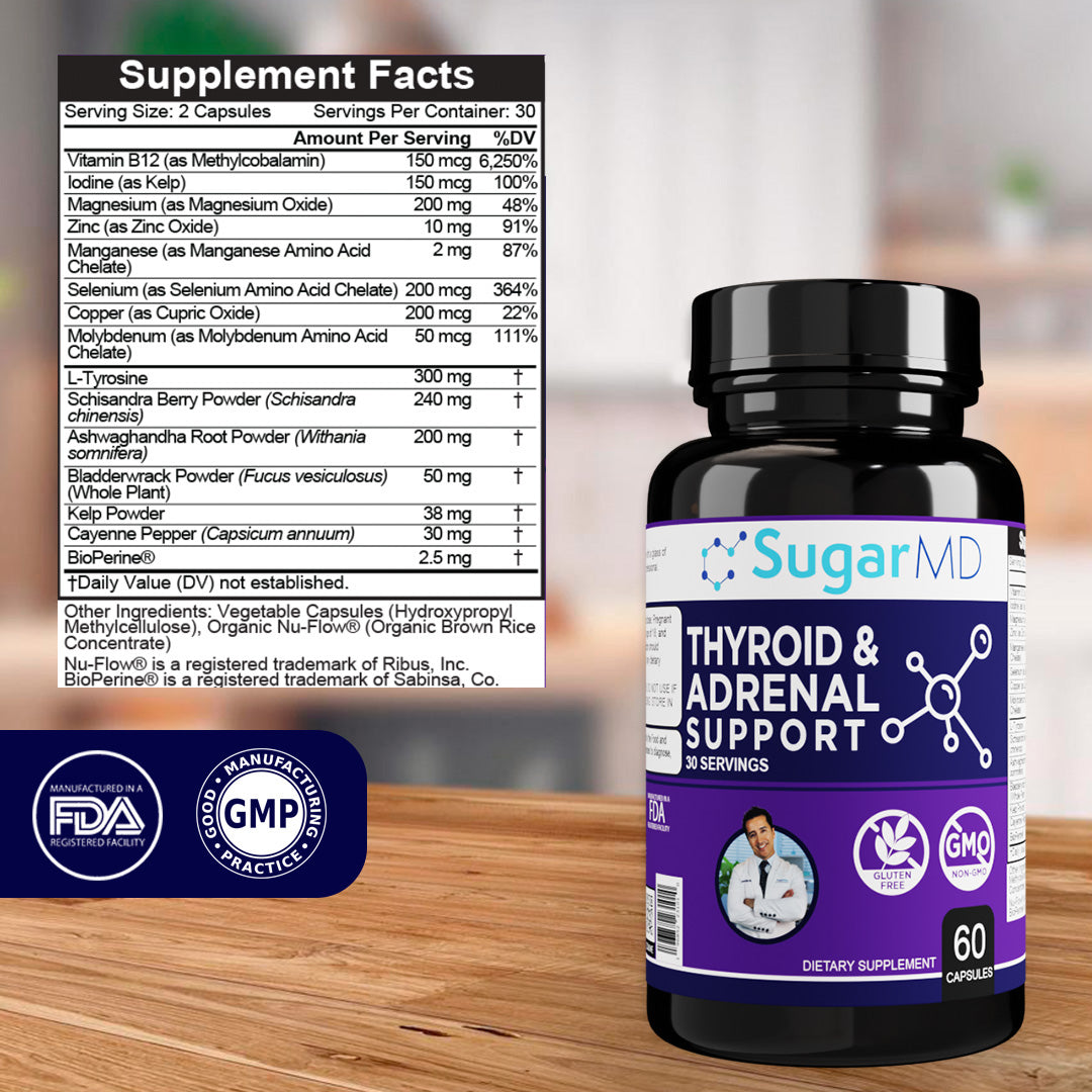 SugarMD Thyroid & Adrenal Support – 60 Capsules